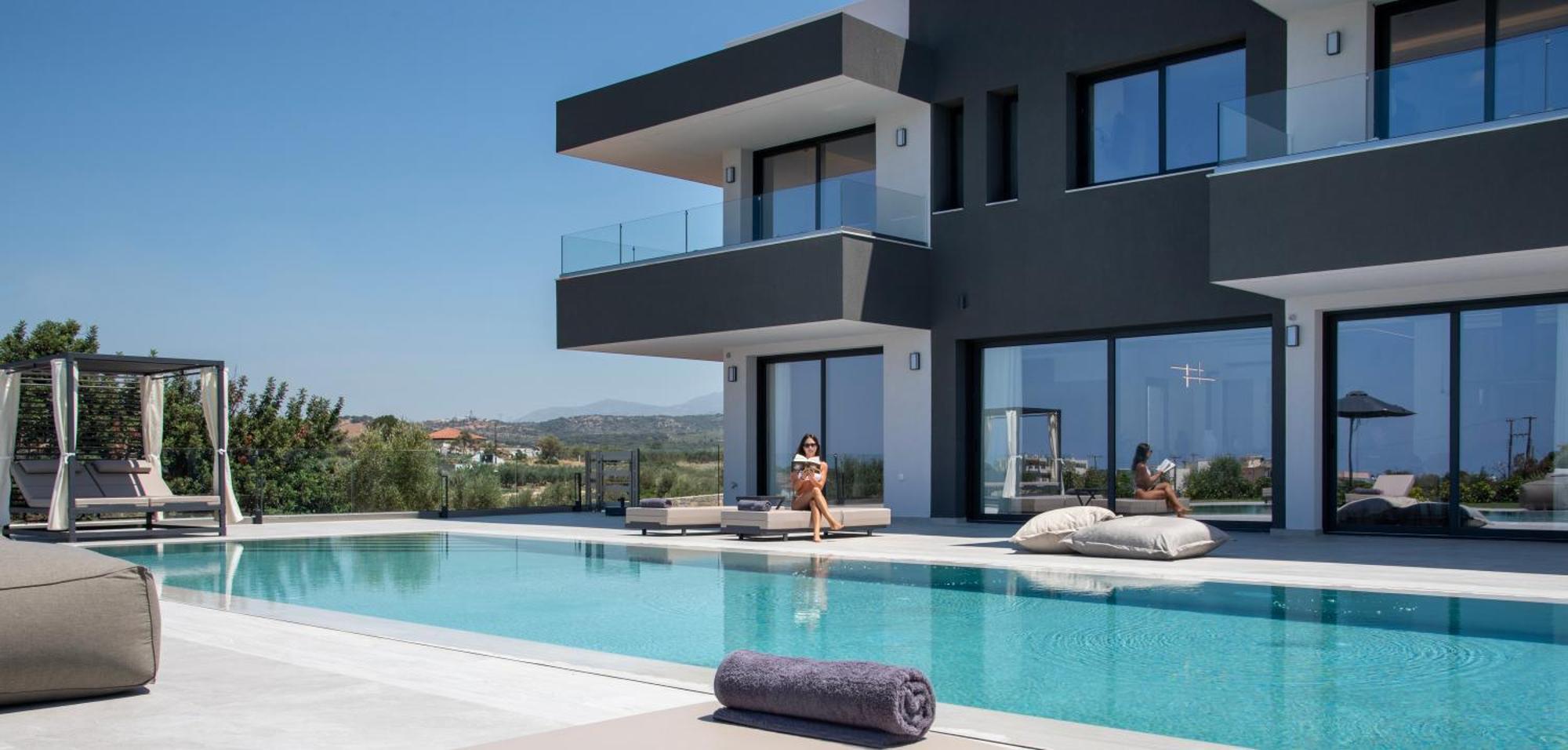 Omnia Luxury Villa, 100M2 Pool, Whirlpool & Gym, By Thinkvilla Prinos  Exterior photo